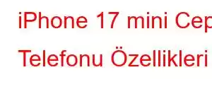 iPhone 17 mini Cep Telefonu Özellikleri