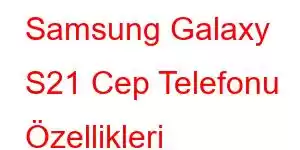 Samsung Galaxy S21 Cep Telefonu Özellikleri