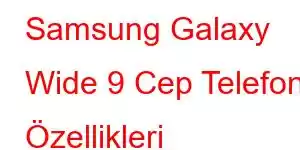 Samsung Galaxy Wide 9 Cep Telefonu Özellikleri