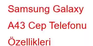 Samsung Galaxy A43 Cep Telefonu Özellikleri