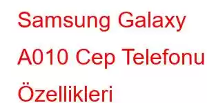 Samsung Galaxy A010 Cep Telefonu Özellikleri