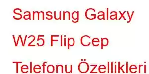 Samsung Galaxy W25 Flip Cep Telefonu Özellikleri