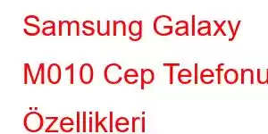 Samsung Galaxy M010 Cep Telefonu Özellikleri