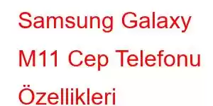 Samsung Galaxy M11 Cep Telefonu Özellikleri