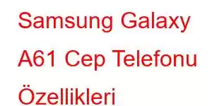 Samsung Galaxy A61 Cep Telefonu Özellikleri