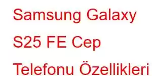 Samsung Galaxy S25 FE Cep Telefonu Özellikleri