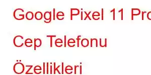 Google Pixel 11 Pro Cep Telefonu Özellikleri