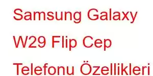 Samsung Galaxy W29 Flip Cep Telefonu Özellikleri