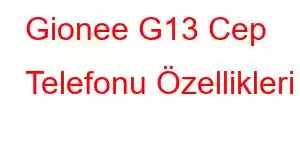 Gionee G13 Cep Telefonu Özellikleri