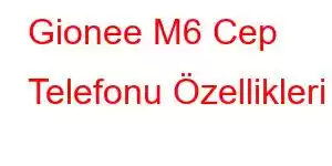 Gionee M6 Cep Telefonu Özellikleri