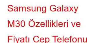 Samsung Galaxy M30 Özellikleri ve Fiyatı Cep Telefonu Özellikleri