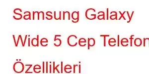 Samsung Galaxy Wide 5 Cep Telefonu Özellikleri