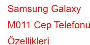 Samsung Galaxy M011 Cep Telefonu Özellikleri