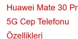 Huawei Mate 30 Pro 5G Cep Telefonu Özellikleri