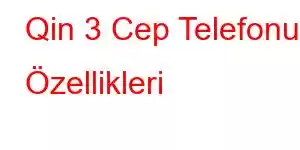 Qin 3 Cep Telefonu Özellikleri