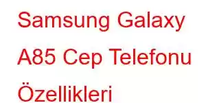 Samsung Galaxy A85 Cep Telefonu Özellikleri