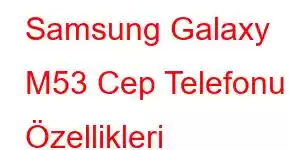 Samsung Galaxy M53 Cep Telefonu Özellikleri