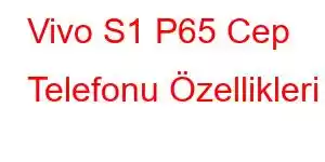 Vivo S1 P65 Cep Telefonu Özellikleri