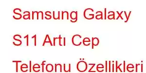 Samsung Galaxy S11 Artı Cep Telefonu Özellikleri