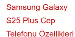 Samsung Galaxy S25 Plus Cep Telefonu Özellikleri