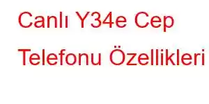 Canlı Y34e Cep Telefonu Özellikleri