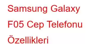 Samsung Galaxy F05 Cep Telefonu Özellikleri