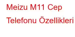 Meizu M11 Cep Telefonu Özellikleri