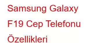 Samsung Galaxy F19 Cep Telefonu Özellikleri