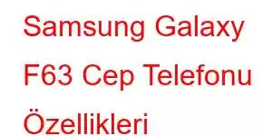 Samsung Galaxy F63 Cep Telefonu Özellikleri