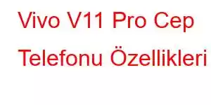 Vivo V11 Pro Cep Telefonu Özellikleri