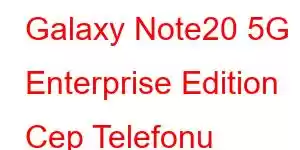 Galaxy Note20 5G Enterprise Edition Cep Telefonu Özellikleri