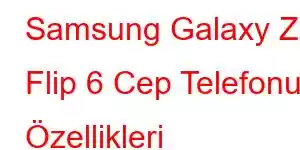 Samsung Galaxy Z Flip 6 Cep Telefonu Özellikleri