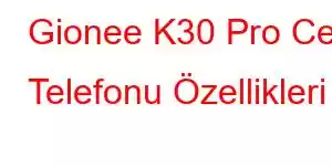 Gionee K30 Pro Cep Telefonu Özellikleri